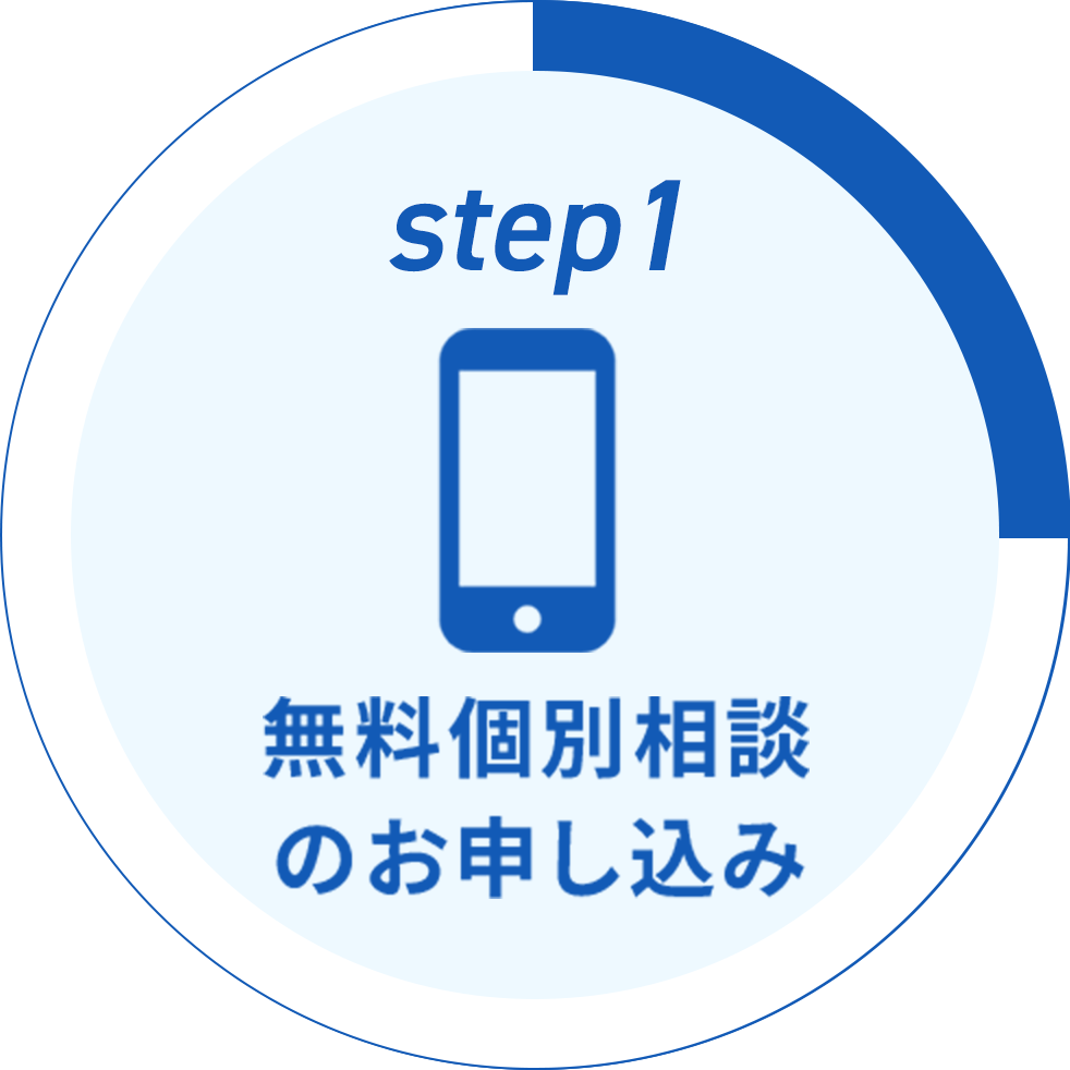 step1 無料個別相談のお申込み
